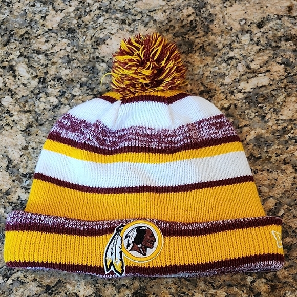 NFL Maroon and Yellow Striped Beanie - Picture 1 of 4